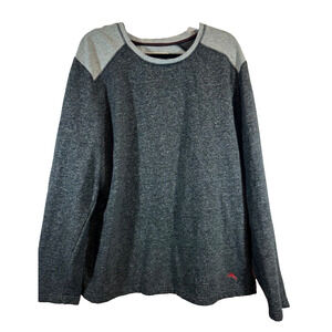 Tommy Bahama Mens XL Gray Sweatshirt Pullover Lounge Sleepwear Long Sleeve D36
